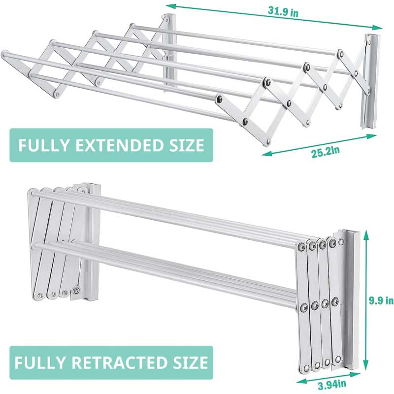 Wall Mounted Clothes Drying Hanger - Azzan online shopping