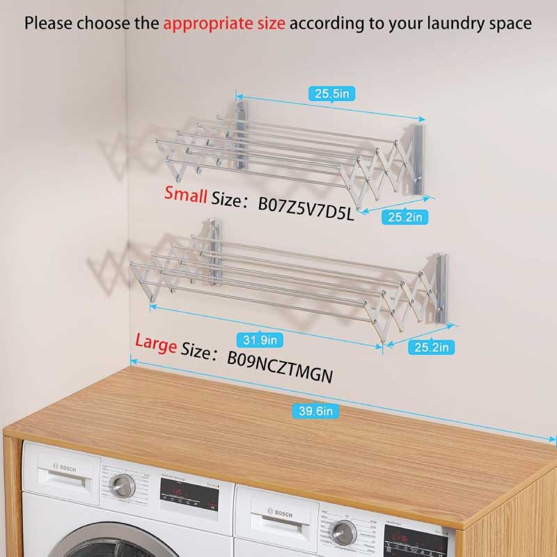 Wall Mounted Clothes Drying Hanger - Azzan online shopping