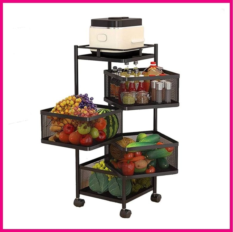 4 Layer Square Shape Kitchen Rack - Azzan online shopping