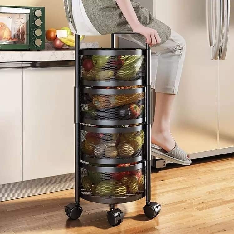 4 Layer Round Shape Kitchen Rack - Azzan online shopping