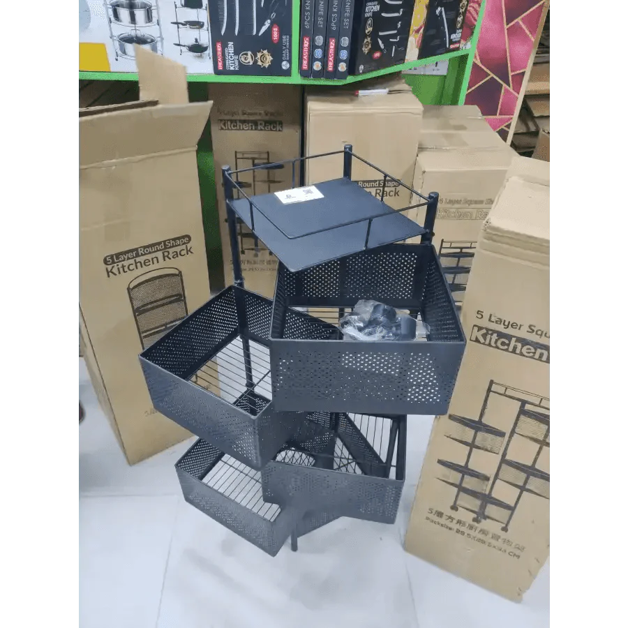 5 Layer Square Shape Kitchen Rack - Azzan online shopping
