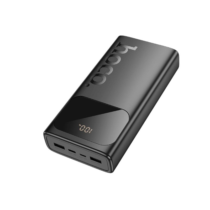 HOCO J144A 30000mAh Fast Charging Power Bank With Digital Led Display – Black - Azzan online shopping