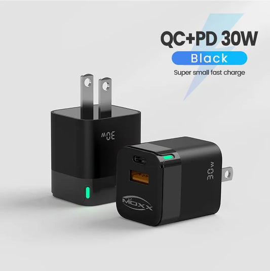 MOXX MC30 Power PD 30W Adapter Type-C & USB+A Port - Azzan online shopping