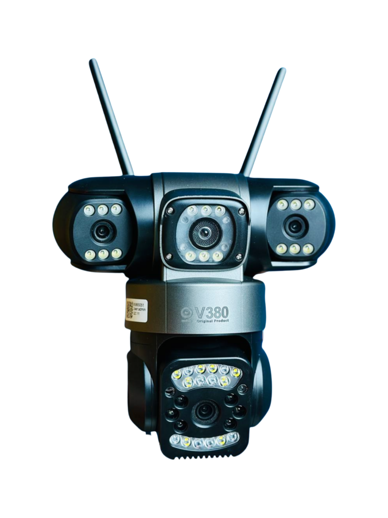 V380 PRO 3 Lens CCTV Outdoor Waterproof Night Vision PTZ Camera (4G+LAN) - Azzan online shopping