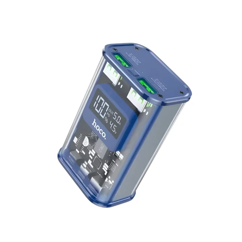 Hoco J105 10000mAh 22.5W Fast Charging Digital Display Power Bank – Blue - Azzan online shopping