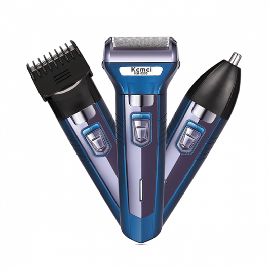Kemei KM-6330 3-in-1 Hair Shaving Machine Grooming Kit - Azzan online shopping