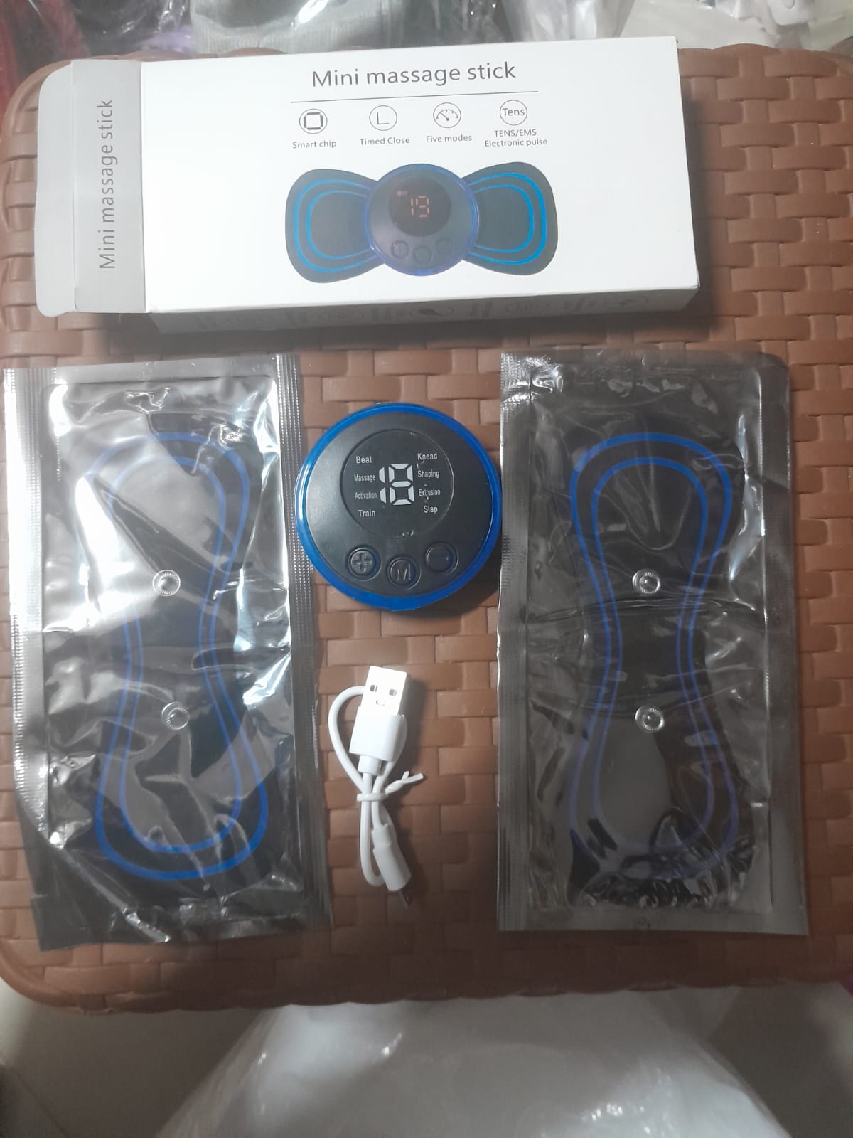 Smart Mini Neck Massager Portable Electronic Stick Double