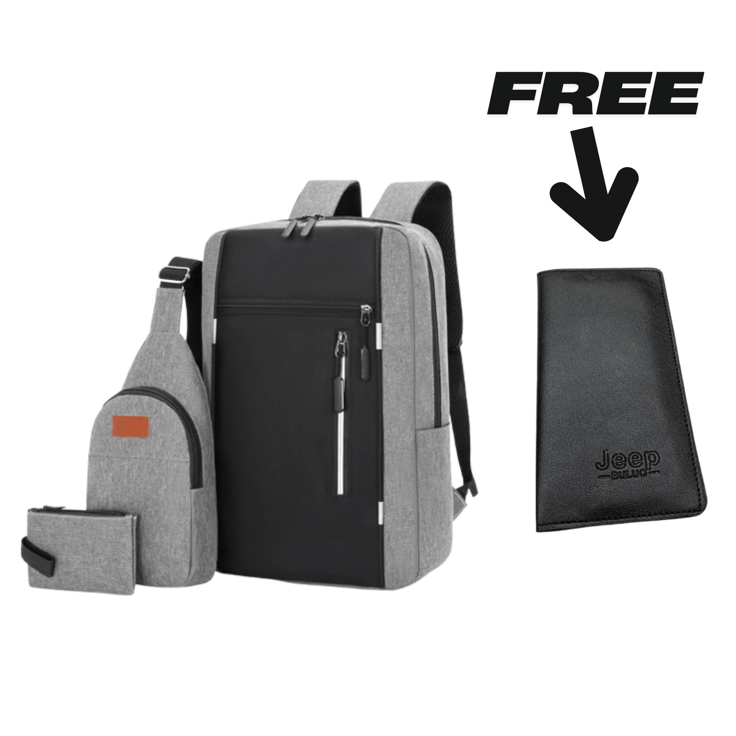 Premium Travel Bag Set 3.1 + FREE Wallet