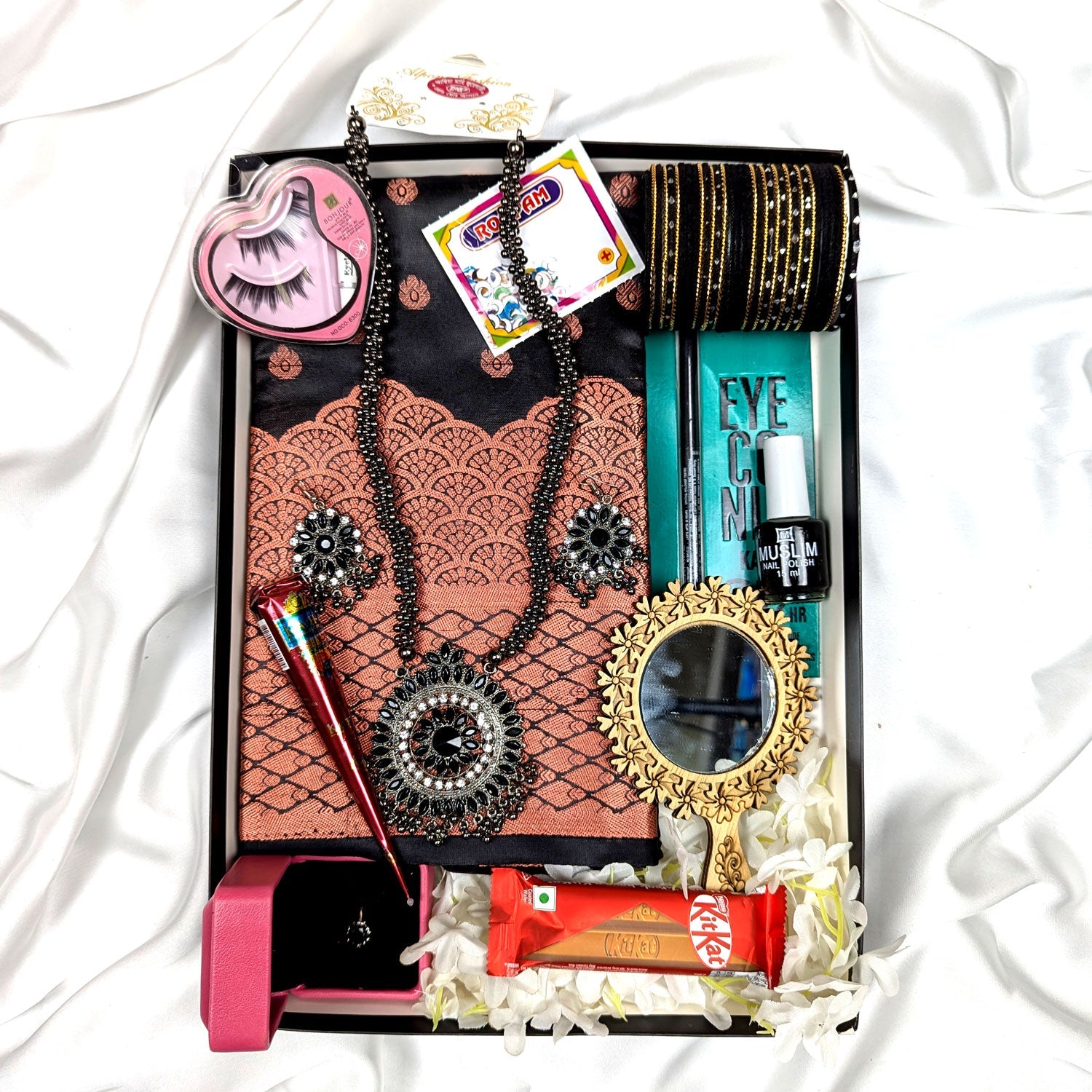 Premium Silk Katan Saree Combo Pack – Black