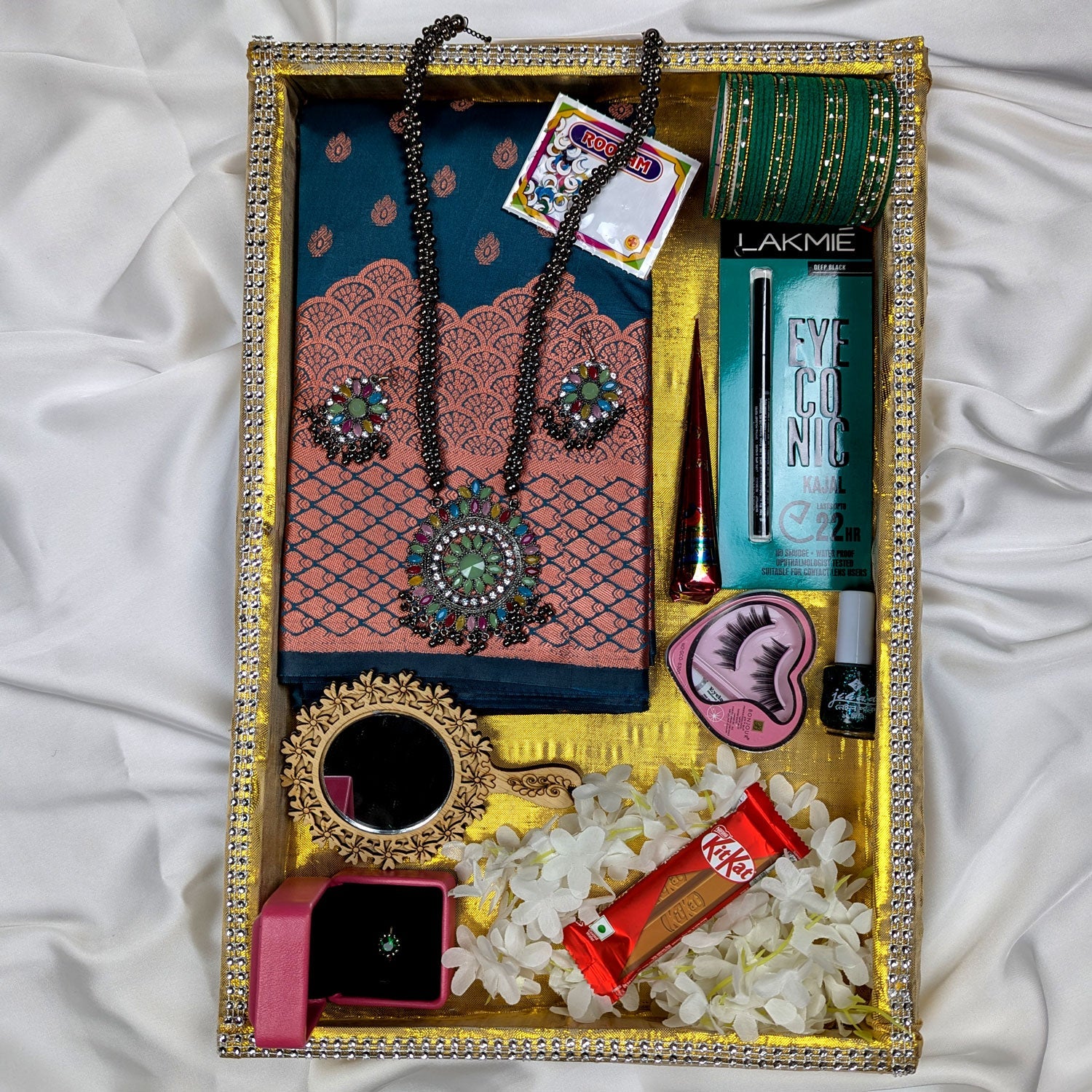 Premium Silk Katan Saree Combo Pack – Ocean Green