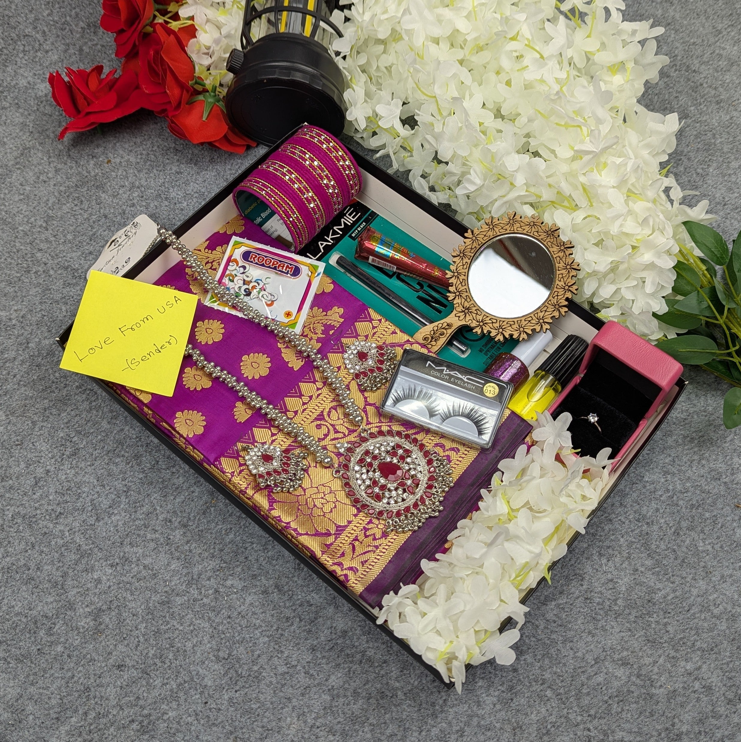 Premium Silk Katan Saree Combo Set - Purple