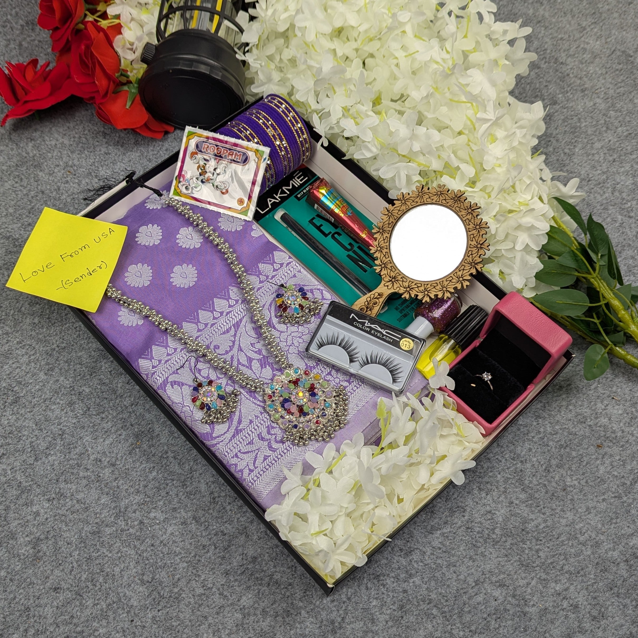 Premium Silk Katan Saree Combo Set - Lavender