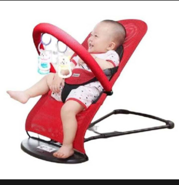 Toys/Adjustable Baby Bouncing Rocking Chair/Baby Rocking Chair with 3 Toys for Kids/Foldable Soft Baby Bouncer. - Azzan online shopping