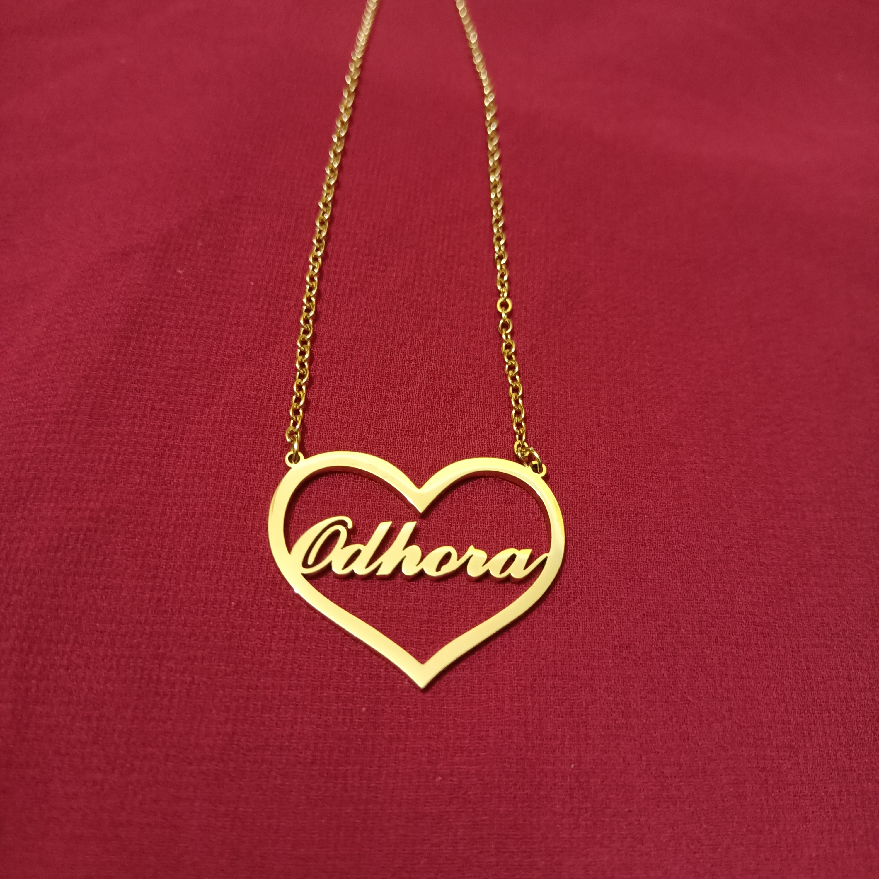 Nababali Gold " Odhora " Style Name Necklace Gifts For Her