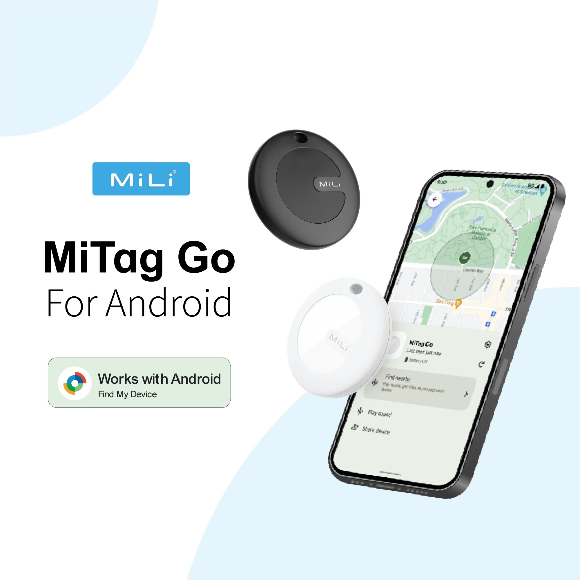 MiLi MiTag Android Location Tracker Device – Compatible with Google’s Find My Device